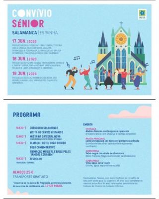 Conv&iacute;vio S&eacute;nior 2026 - SALAMANCA (Espanha)